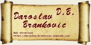 Daroslav Branković vizit kartica